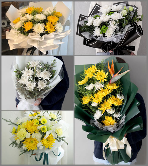 山东莱芜莱城区苗山镇小漫子村白事花束代送